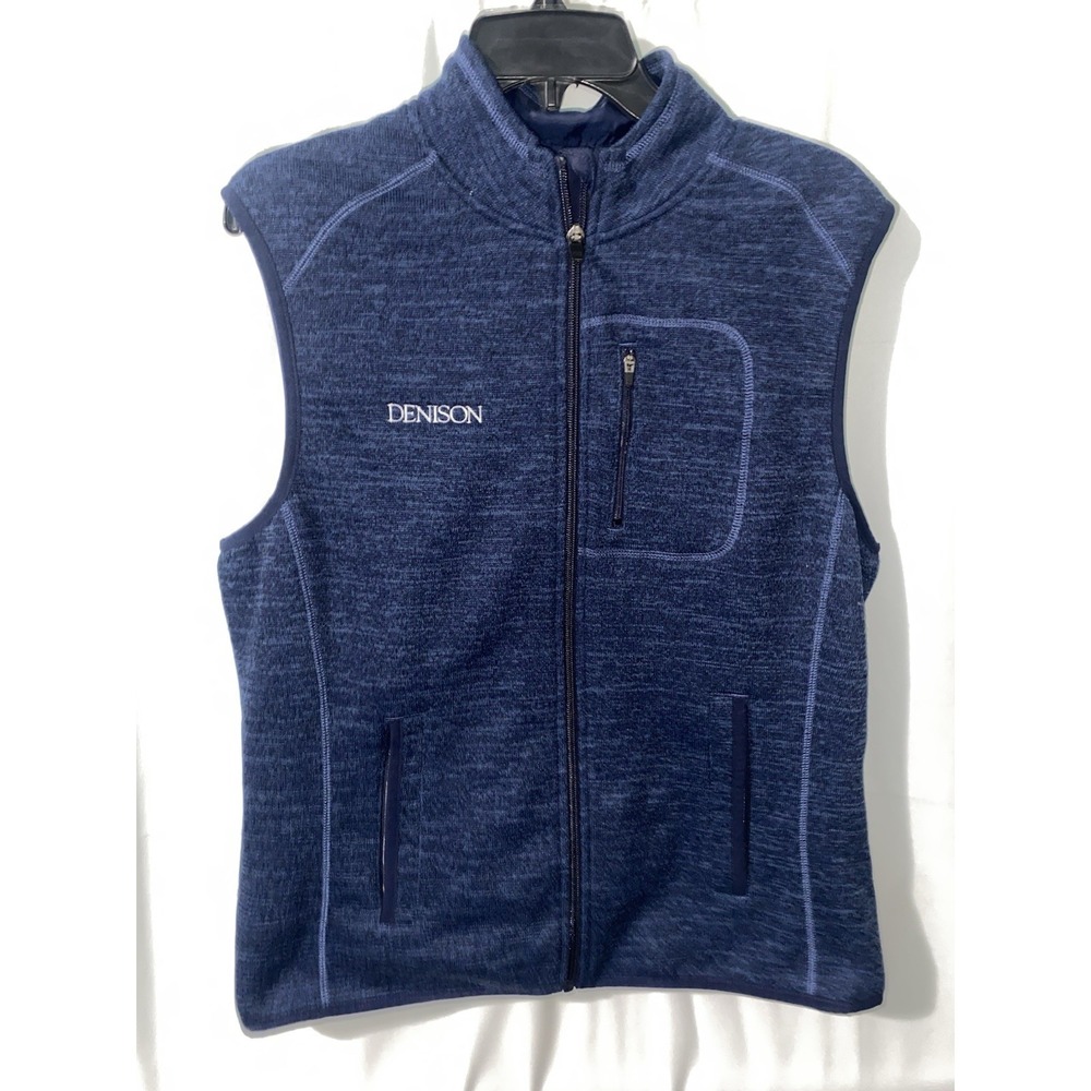 Johnnie O Vest Denison University Womens Large Coastal Knit Golf Blue